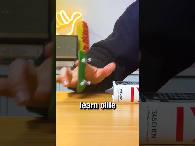 Quick Ollie tutorial for beginnersdid you land it?#fingerboard #tutorial #techdeck