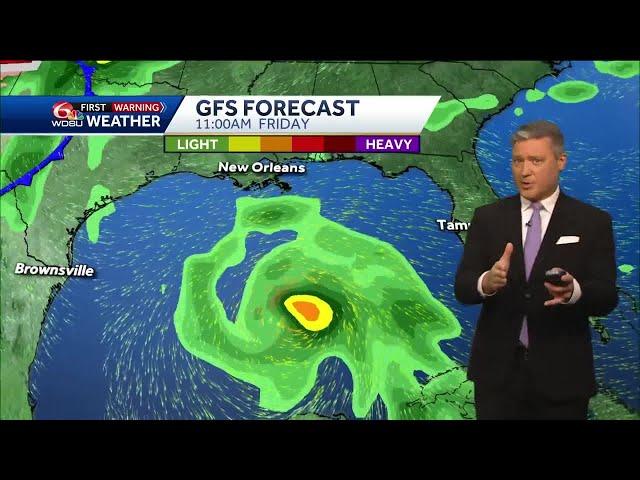 The latest track on Rafael and weekend rain chances