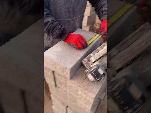 Bricklaying - How we cut blocks & build internals with profiles 