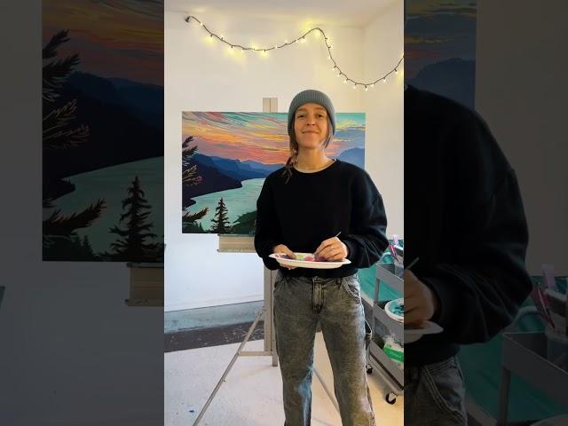 Painting Hood River in the studio