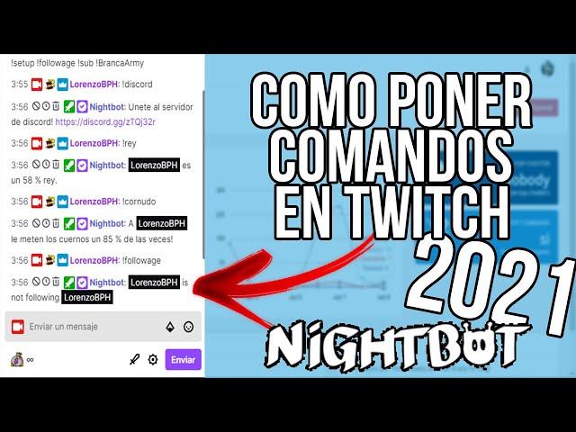 COMO PONER COMANDOS DIVERTIDOS PARA TWITCH !amor !followage !memide ETC