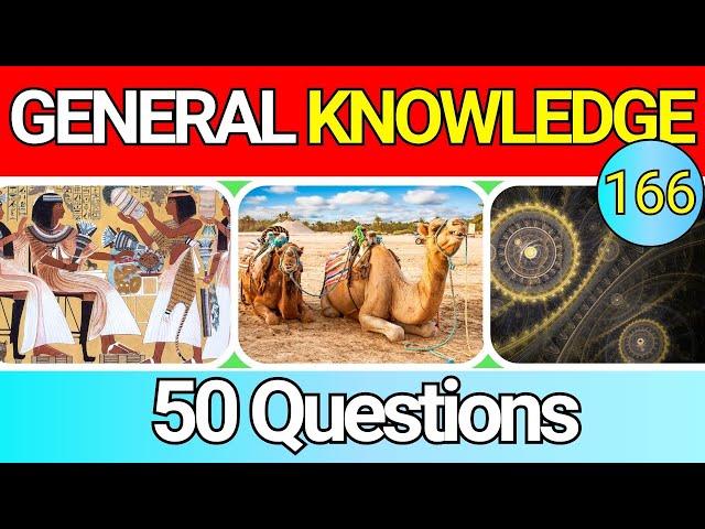 Educational General Knowledge Quiz Trivia 166 | Can You Answer All 50 Questions Correctly? 2024