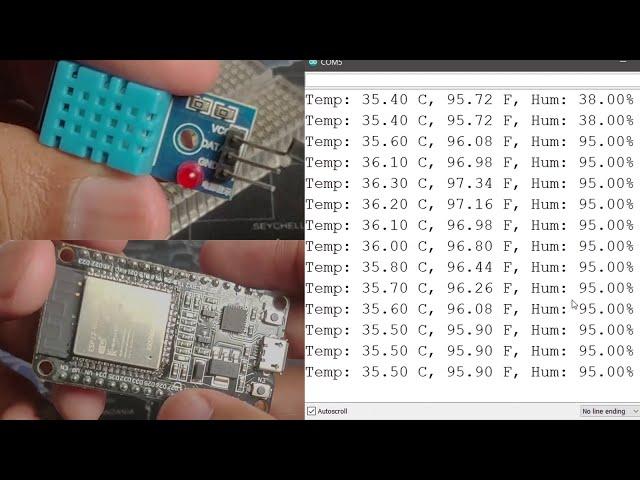 How to Use ESP32 with DHT11 Temperature and Humidity sensor and Arduino IDE