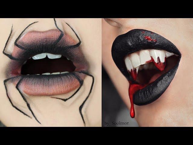 Lipstick Tutorial Compilation 2018 | Halloween Lip Art Designs & Ideas