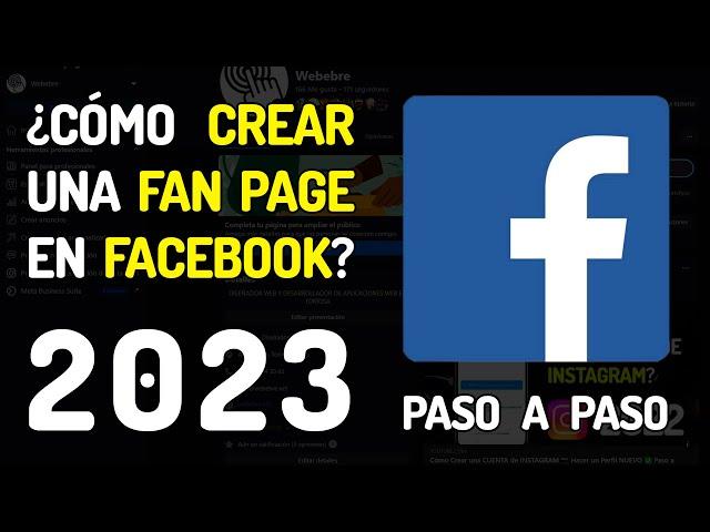 Crear FAN PAGE Facebook 2023  Cómo Hacer una PÁGINA de EMPRESA para tu NEGOCIO Paso a Paso