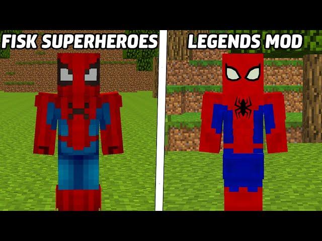 ЧЕЛОВЕК ПАУК FISK SUPERHEROES VS LEGENDS MOD В МАЙНКРАФТ