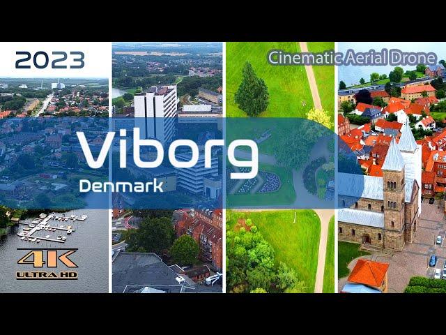 Viborg From Above - 4K Aerial Drone - Bibelhaven - Sankt Mathias Gade - 2023 - Denmark