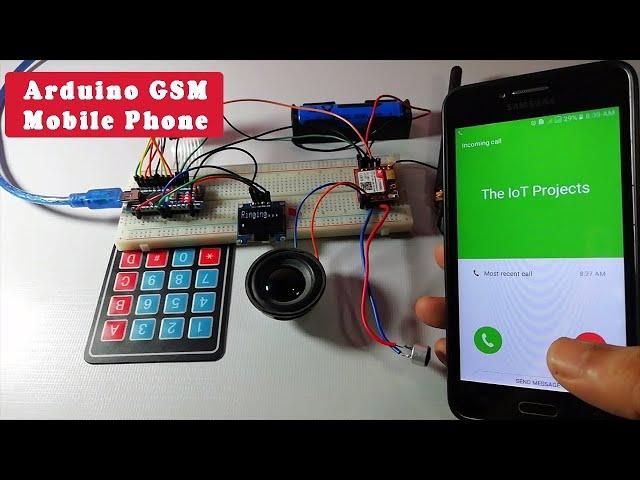 Arduino based GSM Mobile Phone using SIM800L | Call & SMS