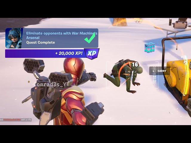 How to EASILY Eliminate opponents with War Machine's Arsenal Fortnite