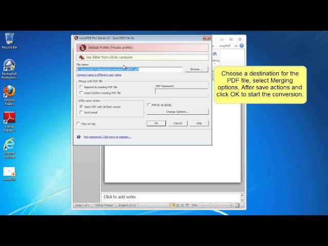 Convert PowerPoint 2010 presentations to PDF