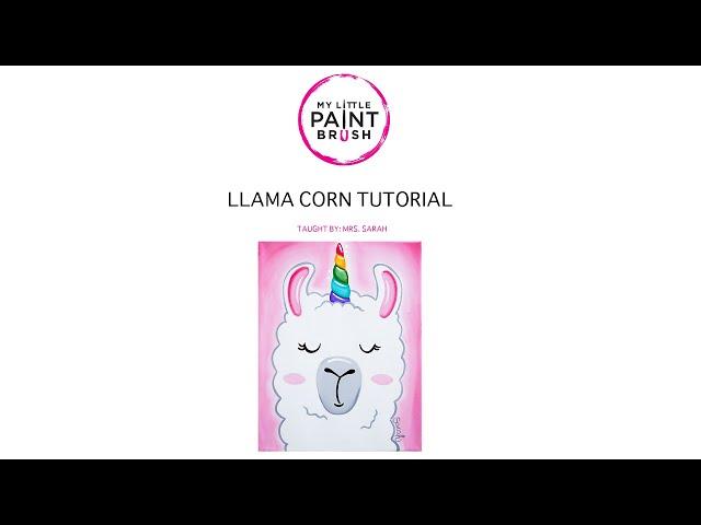 How to paint a llama unicorn on canvas | Paint tutorial for kids | Easy art activity for all ages