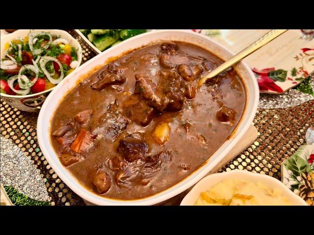 Beef Bourguignon Готовим в Америке Мясо с Вином Французское Блюдо в Вине! Говядину По-Бургундском