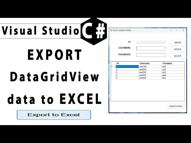 C# Export DataGridView Data to Microsoft Excel