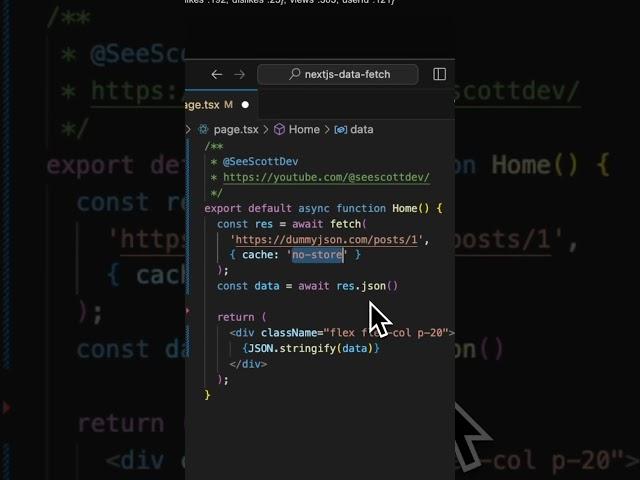Fetching Data in Next.js #nextjs #nextjs14 #coding #javascript #react #programming #webdevelopment