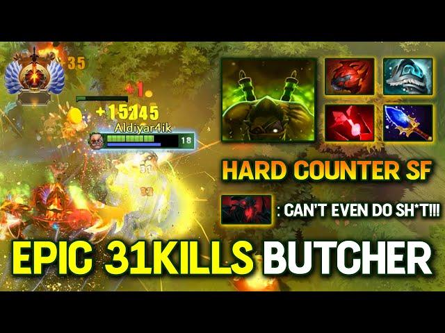 EPIC 31KILLS MID Pudge Aghs Scepter + Bloodstone Build 100% Hard Counter Shadow Fiend 7.37d Dota 2