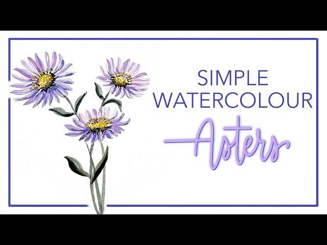 Beautiful Watercolor Asters - For Beginners!