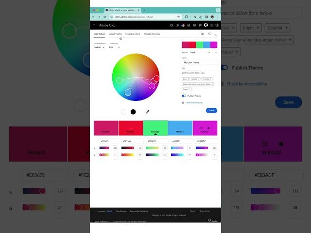 How to check if your color palette is color blind safe - with Adobe Color