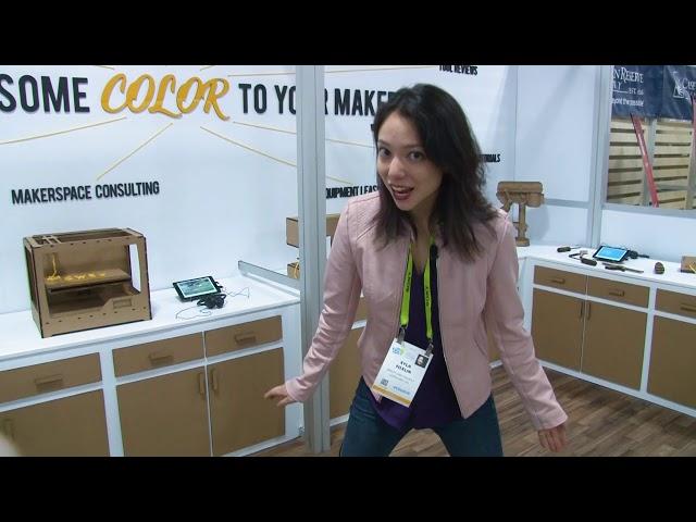 We Built an ALL CARDBOARD Makerspace @CES2019