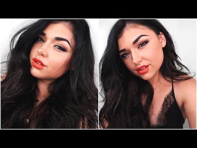 DRUGSTORE MAKEUP TUTORIAL:  RED LIPS + BRONZE & GLOWY SKIN  | Chloé Zadori