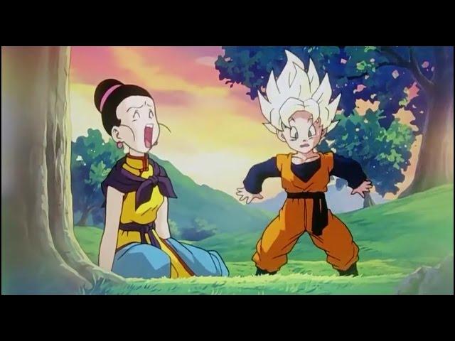 goten se transforma en ssj  por primera vez y golpea a su mamá (1080p-HD)