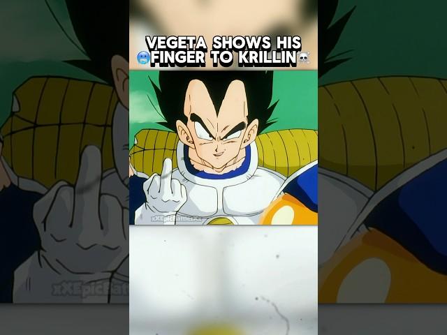 Vegeta shows his finger to Krillin ️ #dragonball #dragonballz #anime #dbz