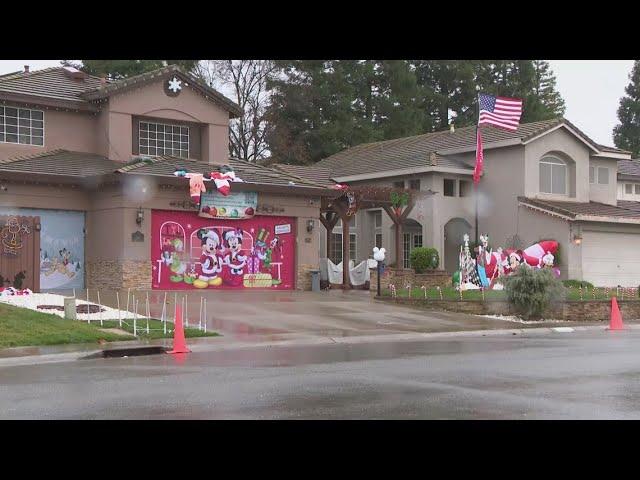 Northern California communities with large Christmas displays prepare for strong winds