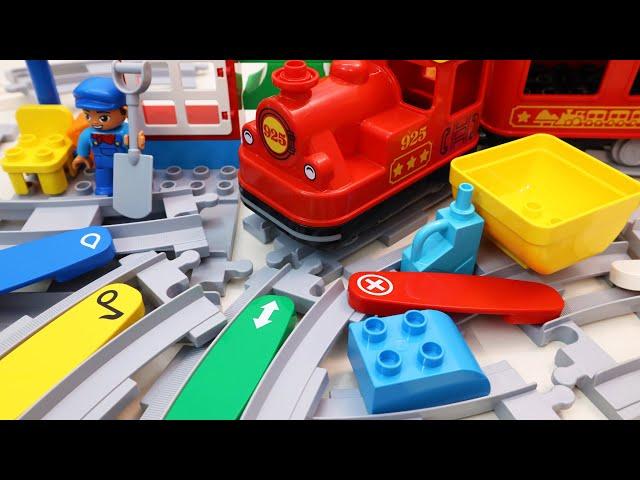 Satisfying Building Blocks Train & Tracks 59pcs ASMR Unboxing video