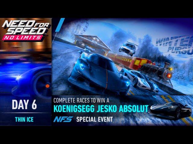 Day 6 (Thin Ice) Koenigsegg Jesko Absolut Special Event | NFS No Limits