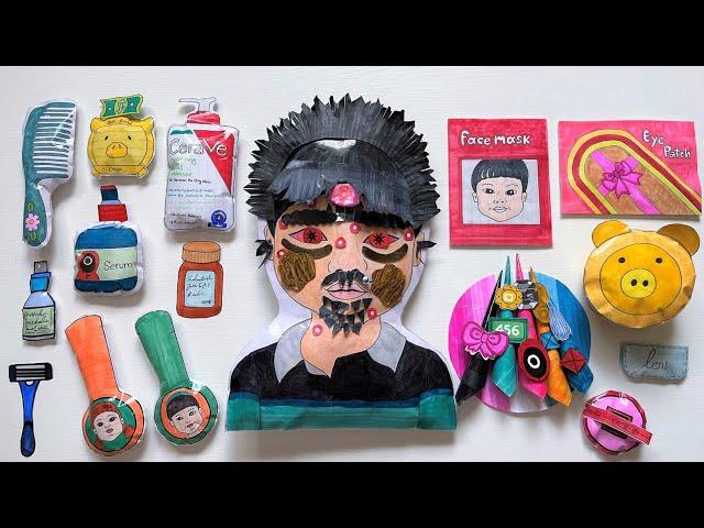  Paper Diy Squid Game season 3 Doll Skincare  (Chul-su) | asmr