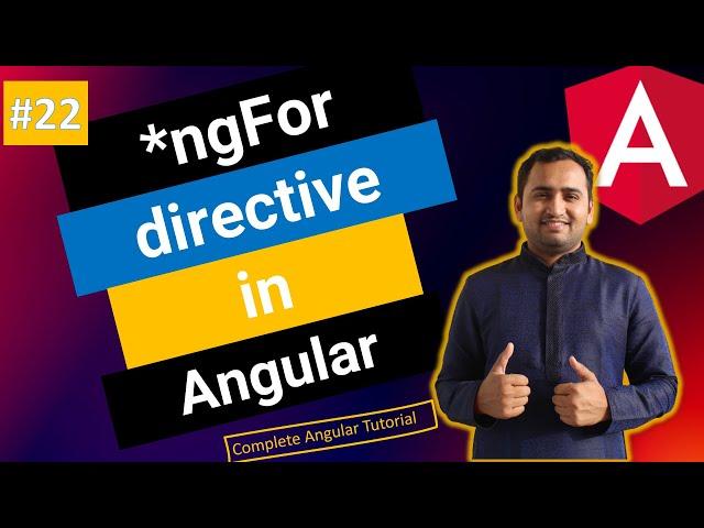 *ngFor in Angular | For loop in Angular | Angular Tutorial