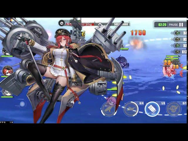 Azur Lane Noob Guide :  example 13-4 (max threat) mob clearing fleet