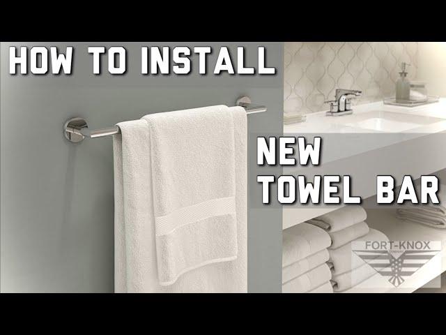 How to Install a Towel Bar in Drywall | BEST Towel Rod from Amazon for $20 | TacLife Laser Level