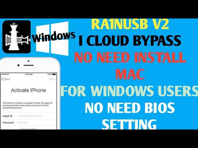 ICloud Bypass | Ra1nUSB Checkra1n For Windows Without Install MacOS Easy | No Need Bios Settings