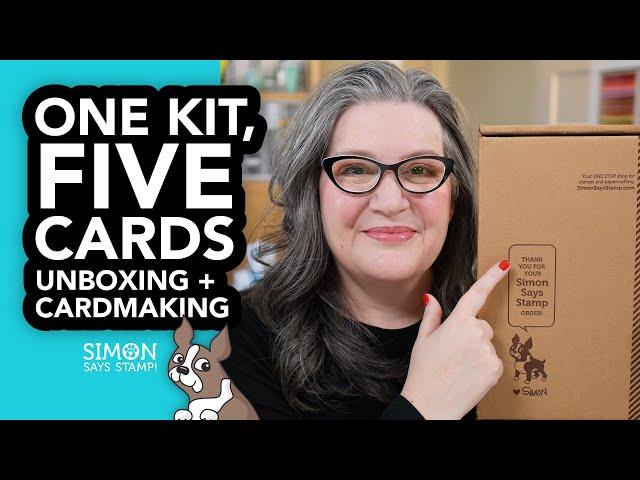 Unboxing The January 2025 Card Kit from @SimonSaysStamp and making five fun cards!