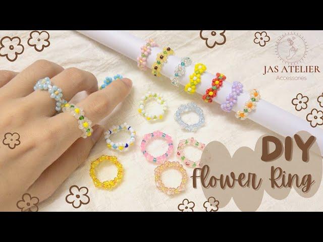 Tutorial- DIY beaded Flower Ring