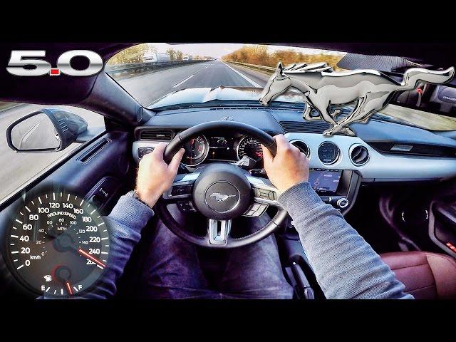 Ford Mustang GT 5.0 ACCELERATION & TOP SPEED POV Autobahn Test Drive by AutoTopNL