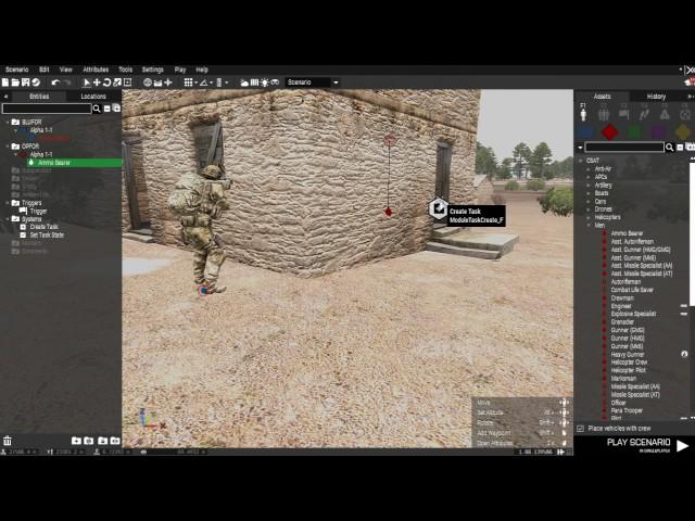 Arma 3 Eden editor. Create a Kill task/Mission completed.