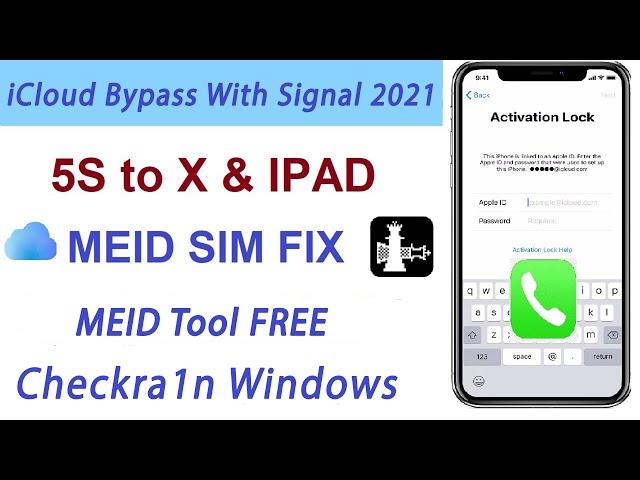 MEID iCloud Bypass With Signal FREE Windows 2021 | Checkra1n Windows Bypass iCloud by iCloud Master