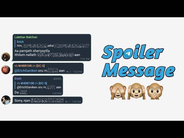 How To Send Telegram Spoiler Message