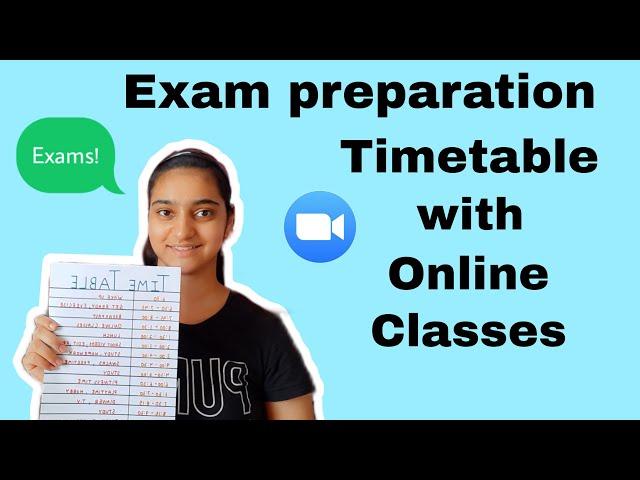 Exam Preparation Timetable with Online Classes | Exam timetable | Bani's Fun Place