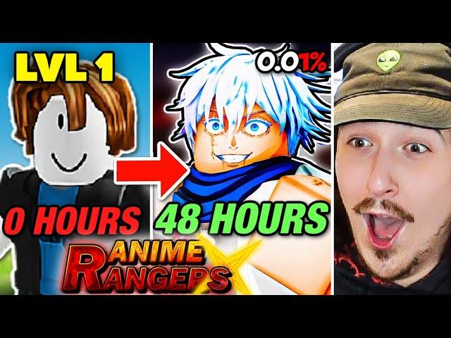 Noob GETS OVERPOWERED in 48 Hours Anime Rangers X Roblox