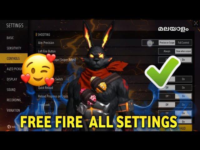 Free Fire Full Settings Details  Pro Level Settings | Basic, Sensitivity, Control, More | Gwmbro