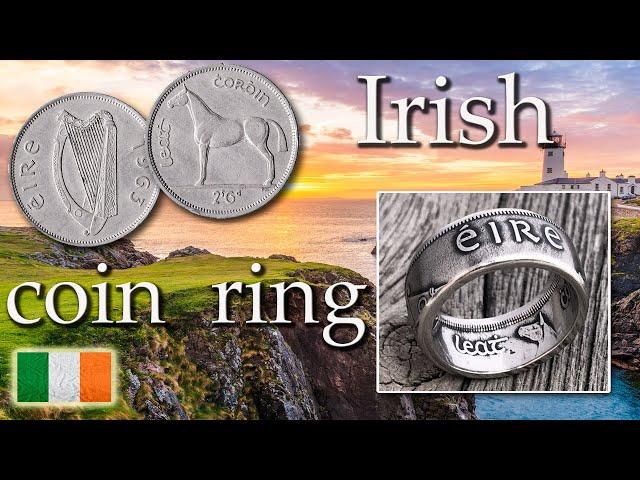 Irish Coin Ring - making ring out of Half Crown, Ireland