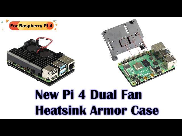 Raspberry Pi 4 Dual Cooling Fan Aluminum Alloy Case