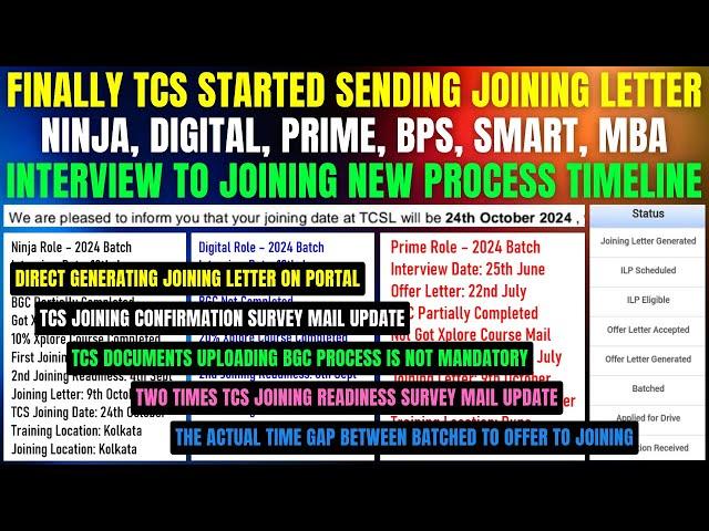 TCS INTERVIEW TO JOINING PROCESS ONBOARDING CRITERIA | BATCHED TO OFFER TO JOINING TIMELINE DURATION