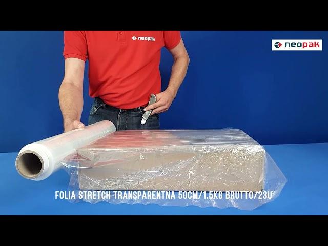 Folia stretch transparentna 50cm 1 5kg brutto 23u