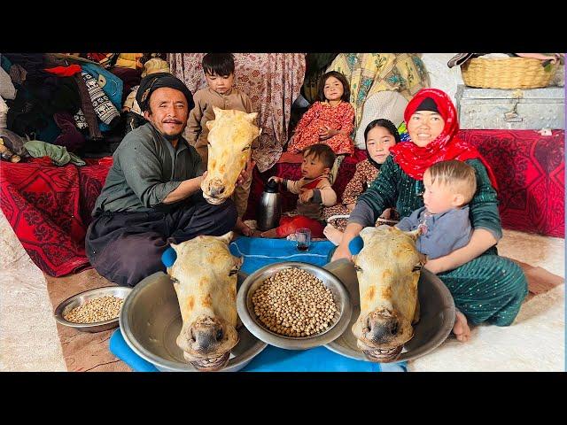 Recipe Of Cow Head Delicacy | Traditional Afghanistan Village Food Cooking