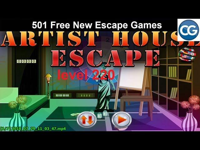 [Walkthrough] 501 Free New Escape Games level 220 - Artist house escape - Complete Game