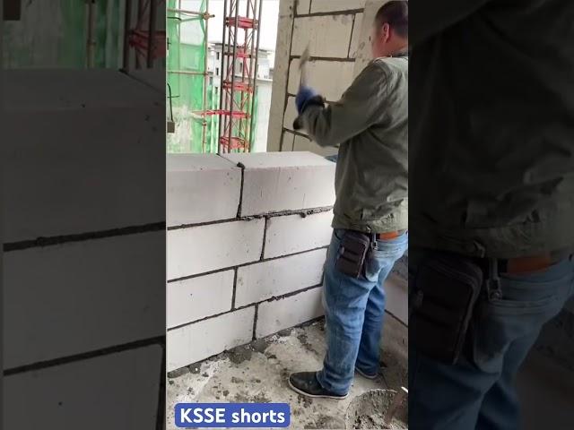 Lightweight block laying techniques #construction #amazing #satisfying #feed #building