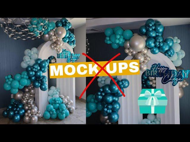 Don't Offer Mock Ups | Balloon Garland Tutorial | Tiffany Theme | How to | DIY